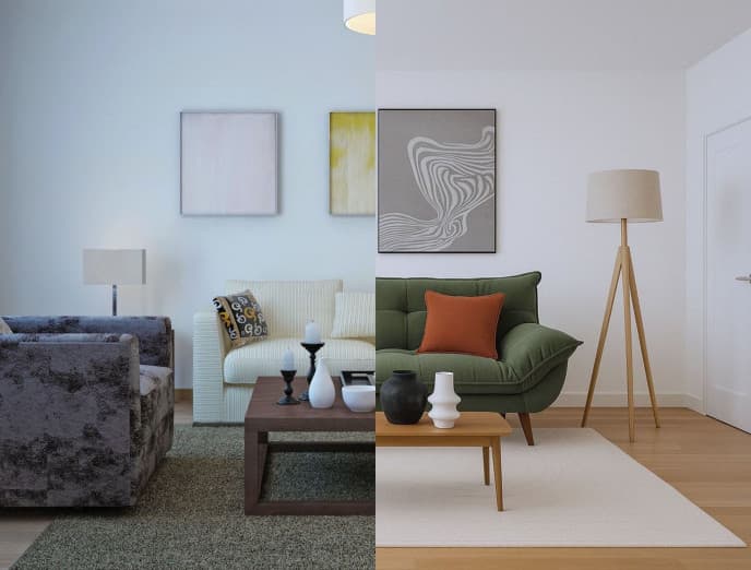 Antes y después: qué hacer para que un living se vea más grande